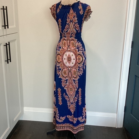 Blue Bohemian Maxi Dress - Picture 10 of 16